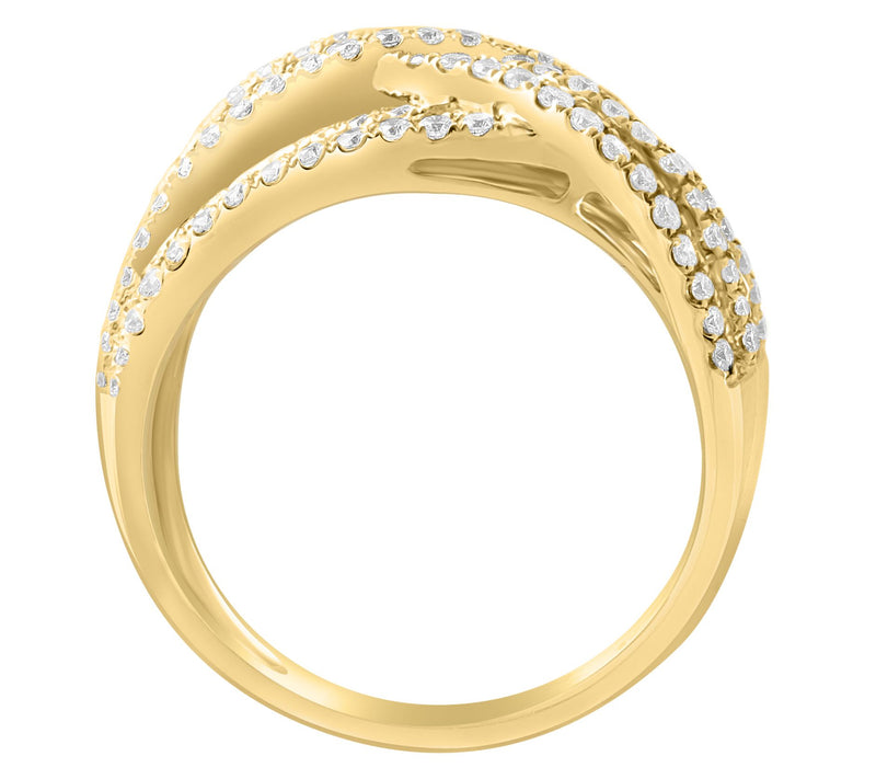 Effy 1.50 cttw Diamond Bypass Ring, 14K Gold — View 2
