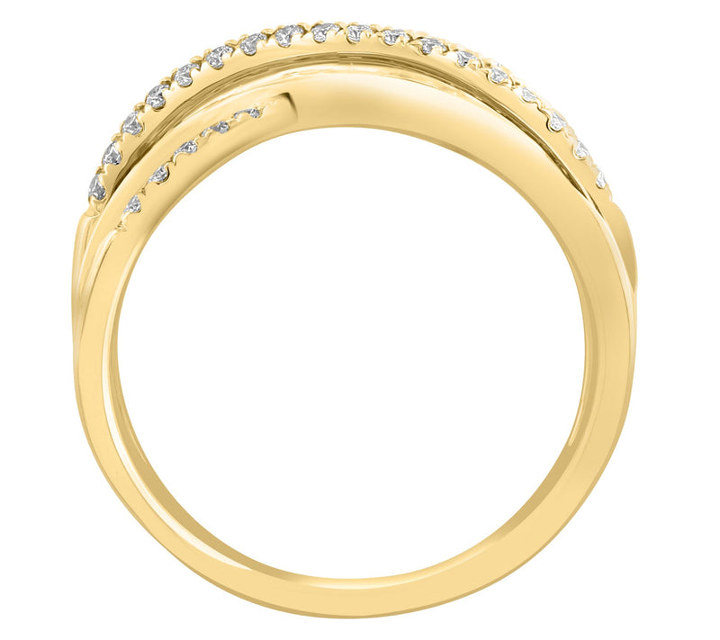 Effy 0.70 cttw Diamond Bypass Ring, 14K Gold — View 2