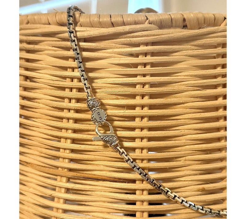 JAI x Alberti Sterling Silver 22" Mirror Cut 4.0mm Box Chain Necklace, 28g — View 3