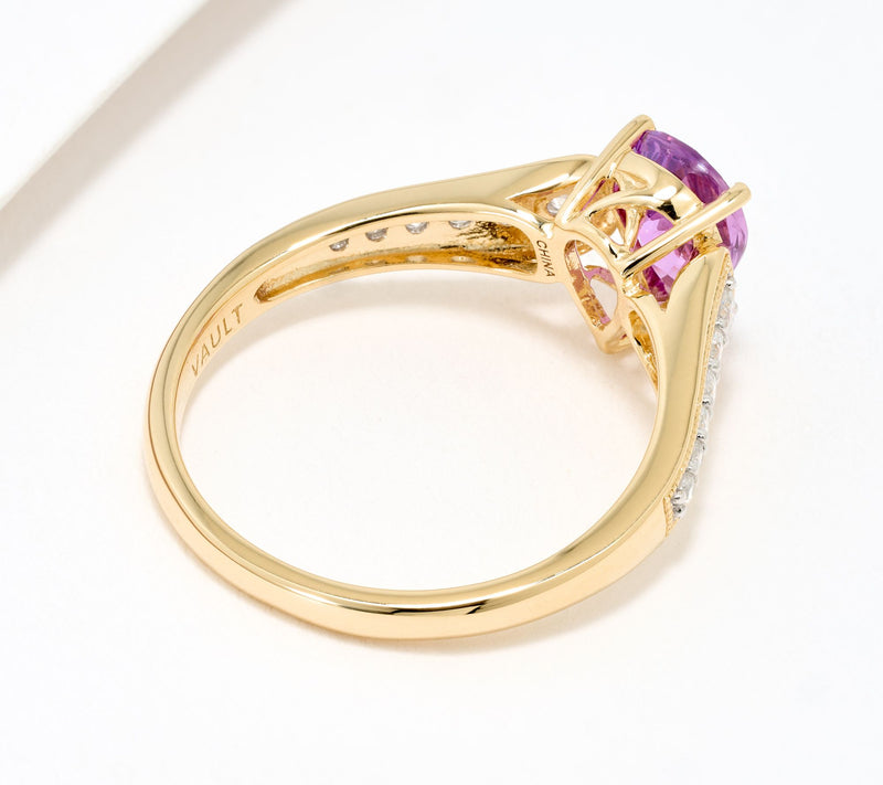 Vault Discoveries Madagascar Purple Sapphire Ring, 14K Gold — View 2