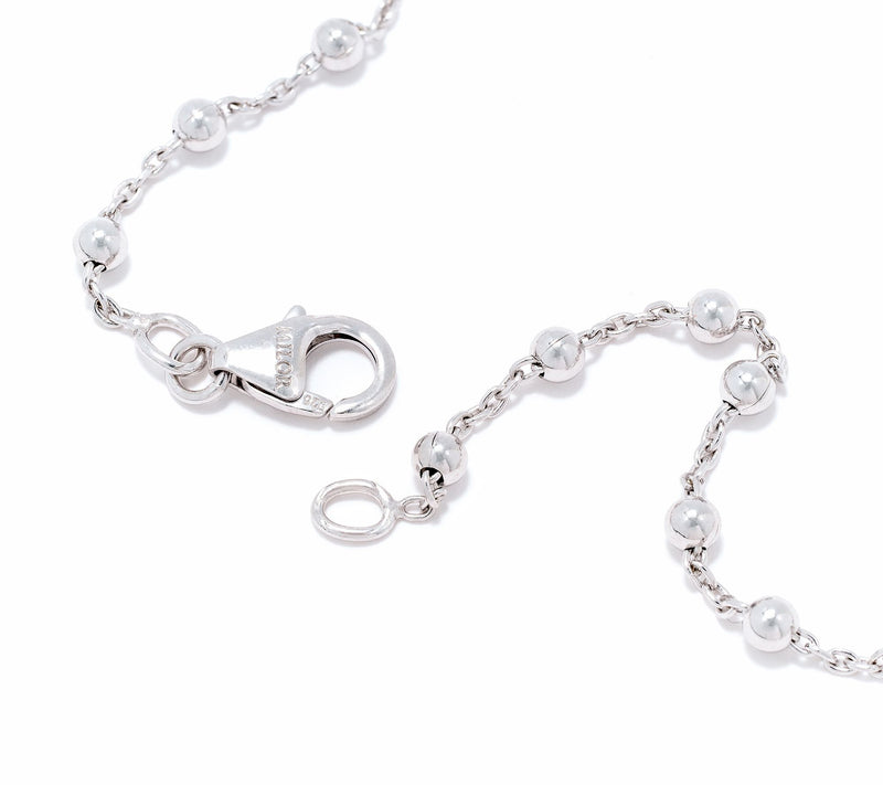 David Markstein Sterling Silver Cross Pendant w/ Beaded Station Chain — View 13