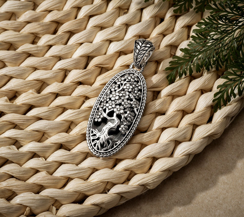 JAI Sterling Silver Tree of Life Enhancer, 9.40g — View 3