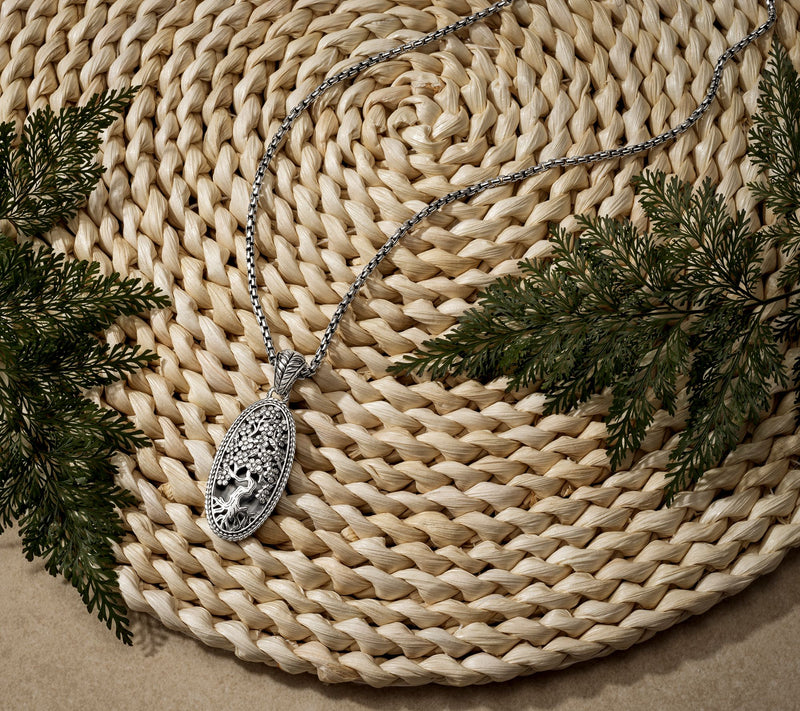 JAI Sterling Silver Tree of Life Enhancer, 9.40g — View 2