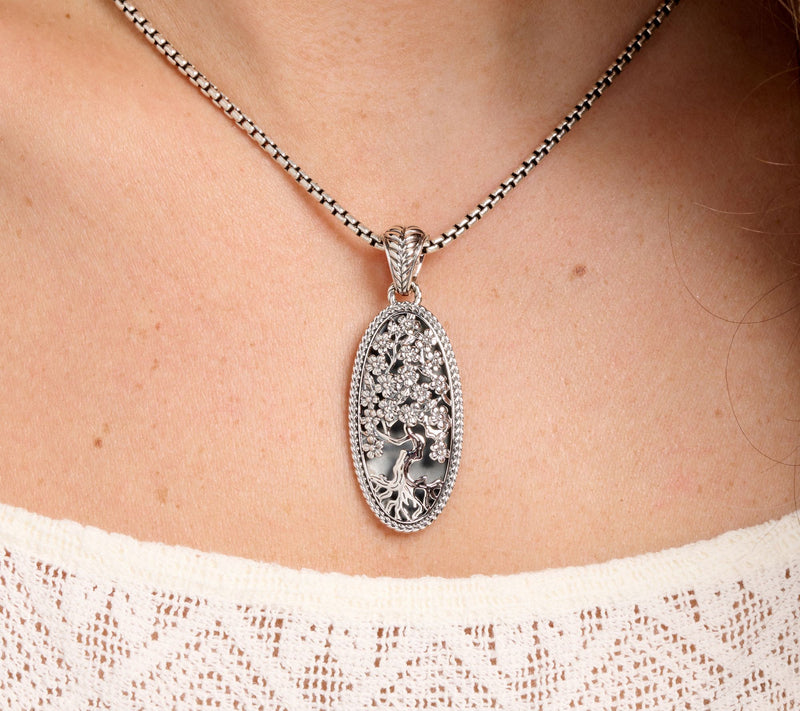 JAI Sterling Silver Tree of Life Enhancer, 9.40g — View 6