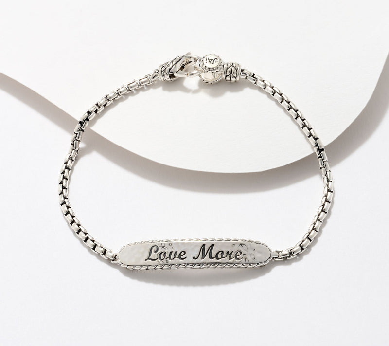 JAI Sterling Silver Love More, Worry Less 2.7mm Bracelet — Main view