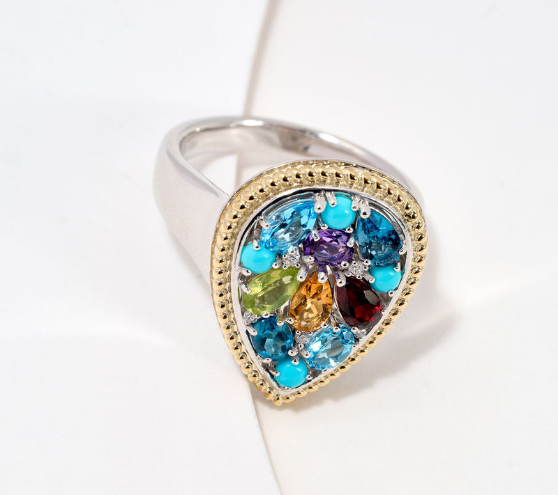 Effy Sterling Silver & 14K Gold Gemstone Ring — Main view