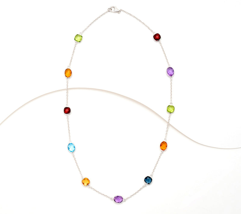 Effy Sterling Silver Multi Gemstone Necklace — Main view