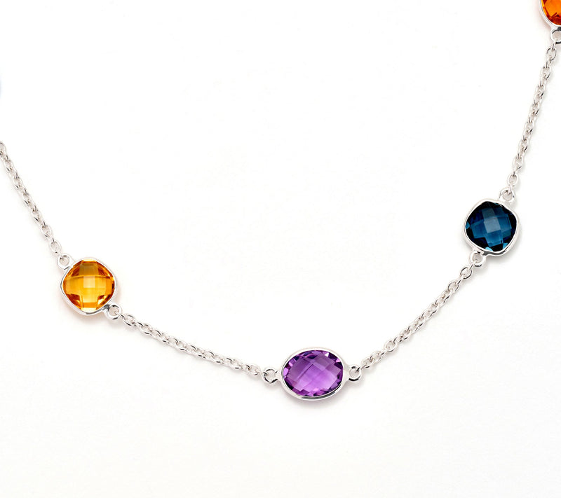 Effy Sterling Silver Multi Gemstone Necklace — View 2