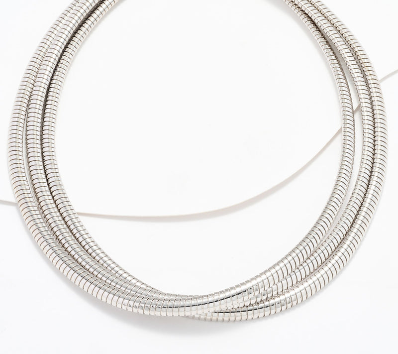 David Markstein Bronze Three Strand Magnetic Tubogas Necklace — View 7