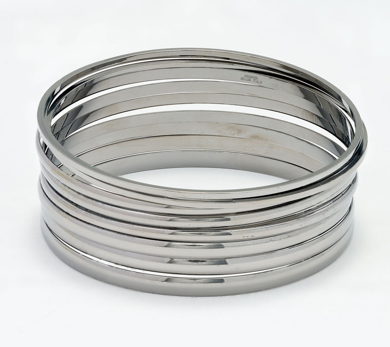 David Markstein Premiere Bronze Set of 10 Luxe Slip On Bangles — View 7
