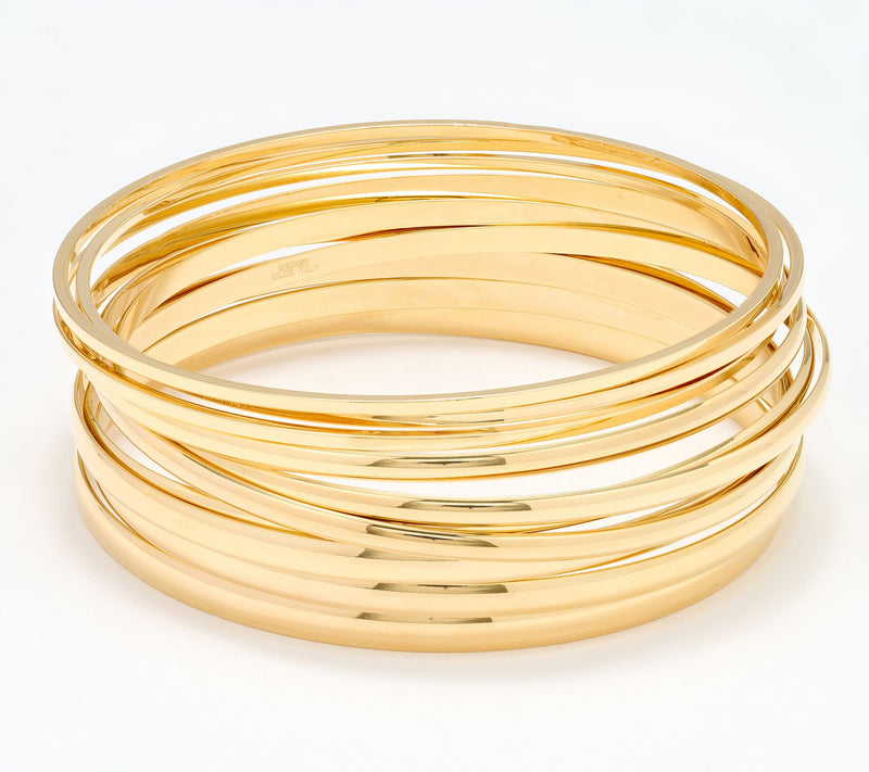 David Markstein Premiere Bronze Set of 10 Luxe Slip On Bangles — Main view