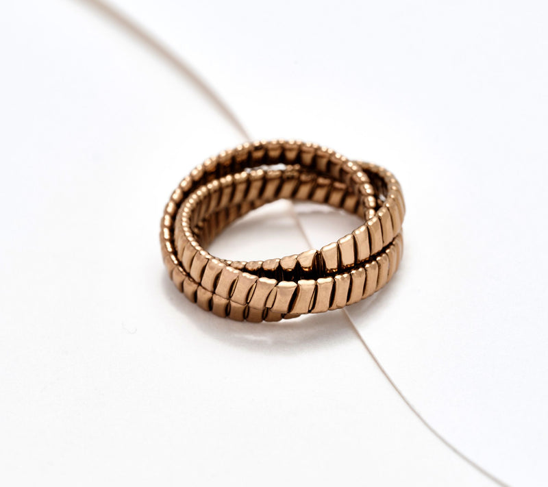 David Markstein Bronze Triple Tubogas Rolling Ring — View 7