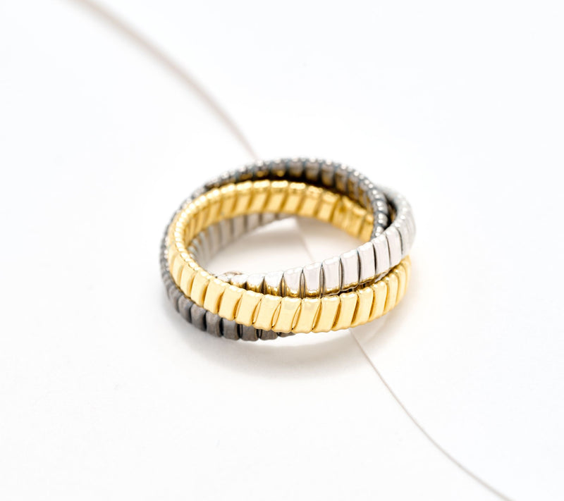 David Markstein Bronze Triple Tubogas Rolling Ring — View 5