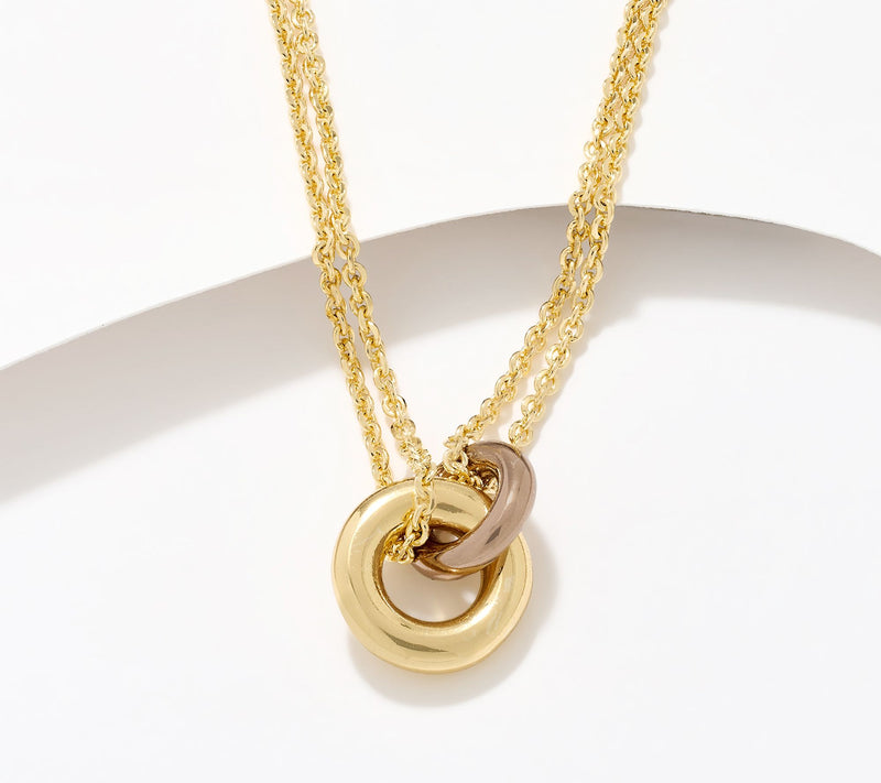 David Markstein Bronze "Two Circles, One Love" Necklace — Main view