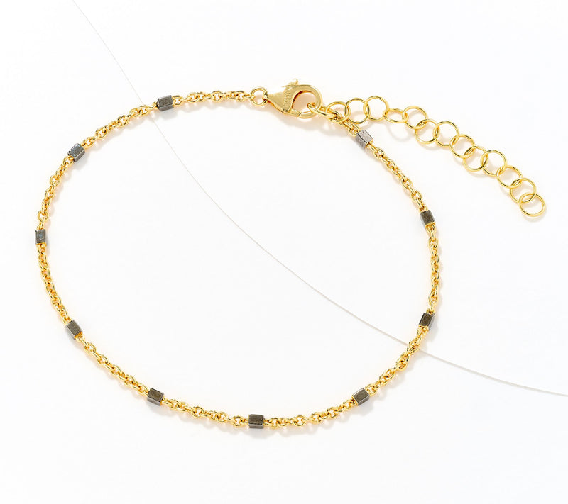 David Markstein Bronze Premiere Luxe Cube Station Anklet — View 17