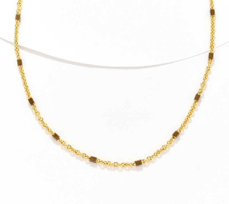 David Markstein Bronze Premiere Luxe Cube 18" + 2" Necklace — View 5