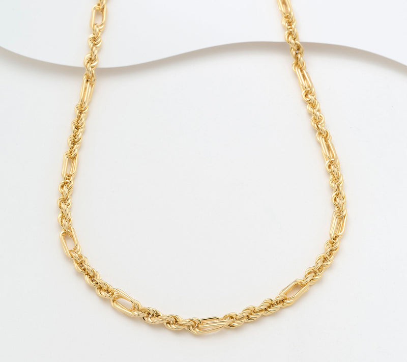 UltraFine 950 Silver Figarope Chain Magnetic Clasp 18" Necklace — View 8