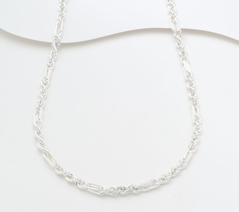 UltraFine 950 Silver Figarope Chain Magnetic Clasp 18" Necklace — Main view