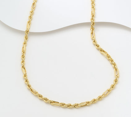 UltraFine 950 Silver Figarope Chain Magnetic Clasp 20" Necklace