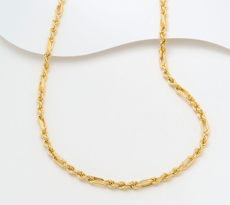 UltraFine 950 Silver Figarope Chain Magnetic Clasp 20" Necklace — View 8