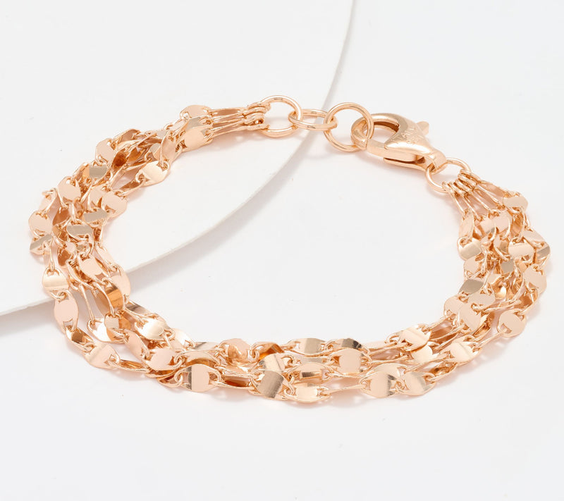 UltraFine 950 Silver Multi-Row Mirror Link Bracelet — Main view