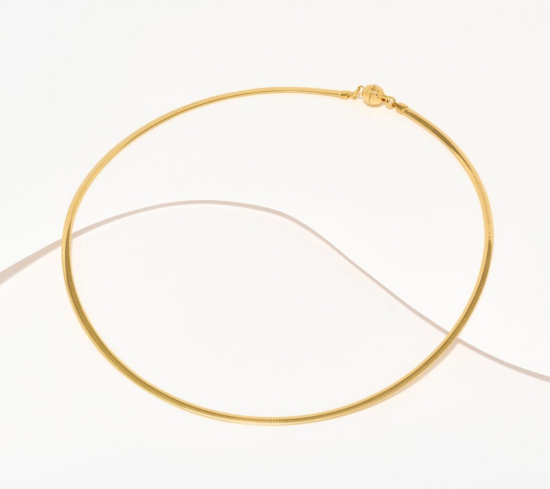 UltraFine 950 Silver Magnetic Closure Omega 18" Necklace — View 7