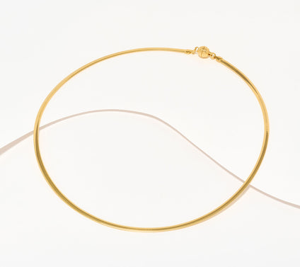 UltraFine 950 Silver Magnetic Closure Omega 18" Necklace