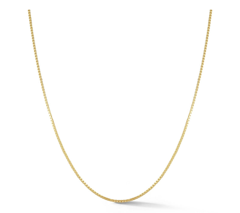 Italian Silver 18" Box Chain Necklace, Sterling — View 5