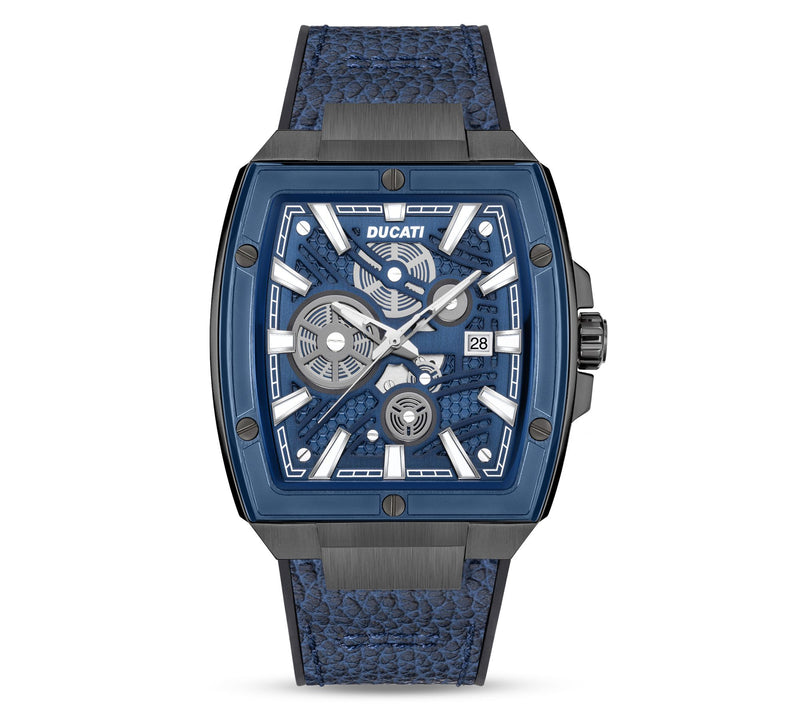 Ducati Corse Men's Gunmetal Dress Sport Blue Strap Watch — View 5