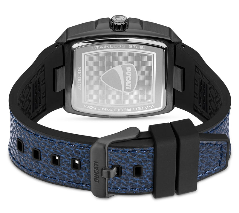 Ducati Corse Men's Gunmetal Dress Sport Blue Strap Watch — View 3