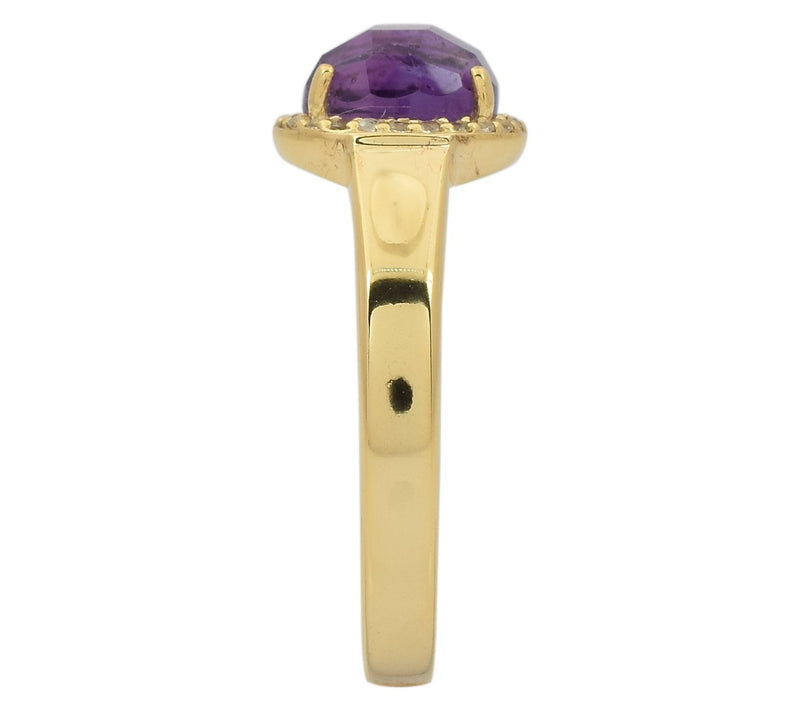 Affinity Gems Multi-Gemstone Halo Ring, 14K Plated — View 4