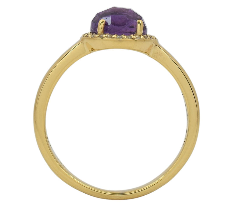 Affinity Gems Multi-Gemstone Halo Ring, 14K Plated — View 5