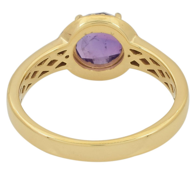 Affinity Gems Multi-Gemstone Halo Ring, 14K Plated — View 3
