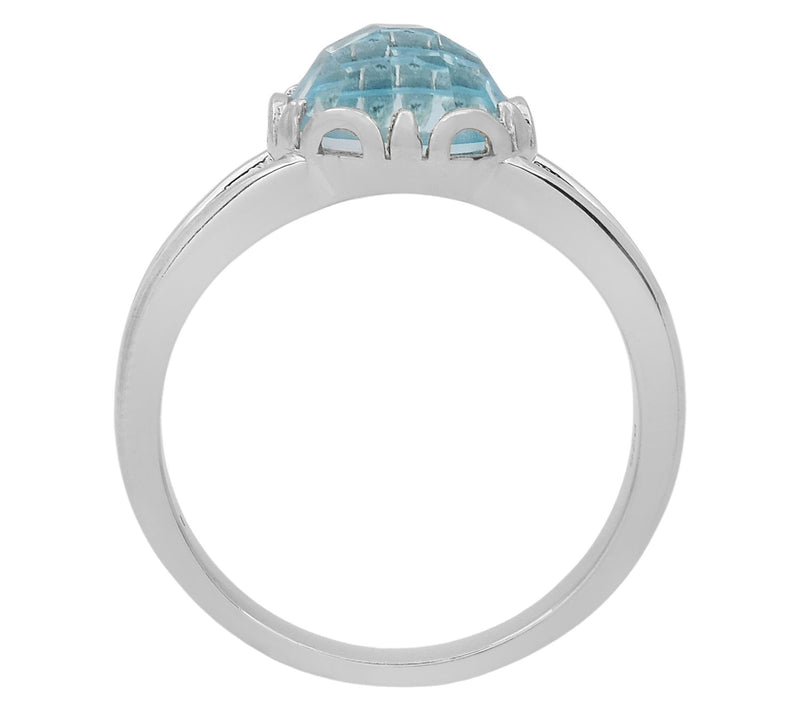 Affinity Gems 3.60 cttw Blue Topaz Ring, Sterling Silver — View 5