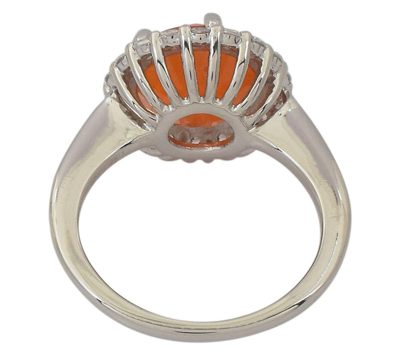 Affinity Gems Gemstone & Zircon Halo Ring, Sterling Silver — View 3