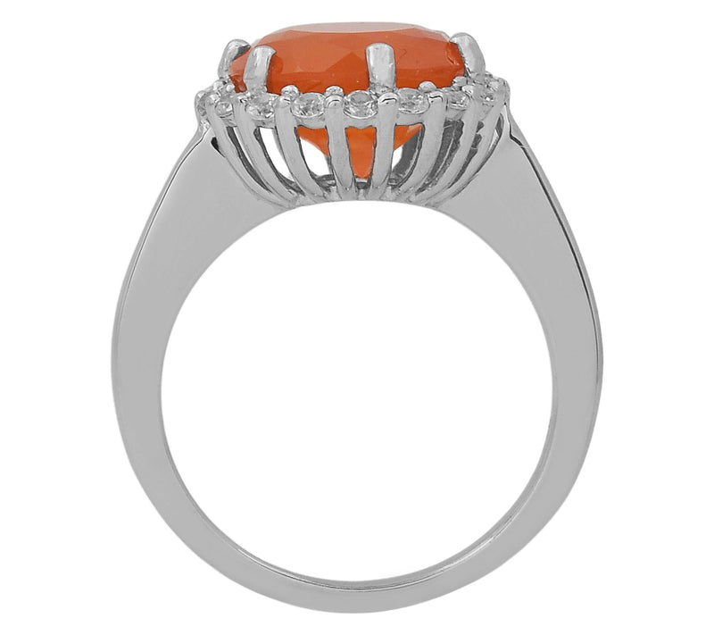 Affinity Gems Gemstone & Zircon Halo Ring, Sterling Silver — View 5