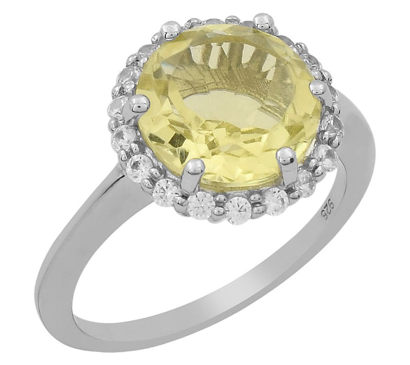 Affinity Gems Gemstone & Zircon Halo Ring, Sterling Silver — View 18