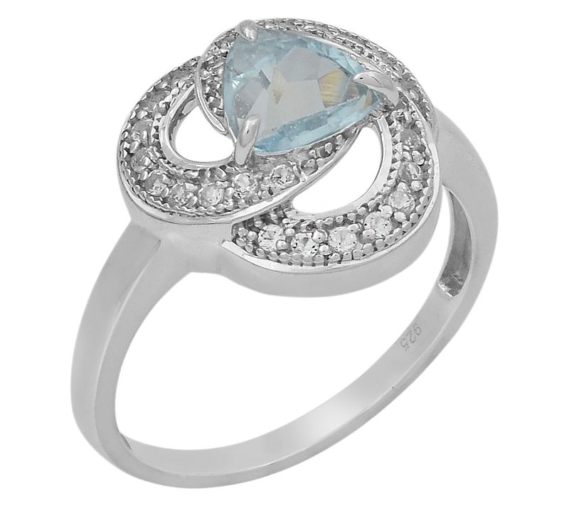 Affinity Gems Gemstone & White Topaz Ring, Sterling Silver — View 17