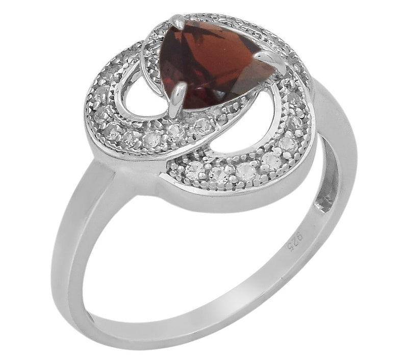 Affinity Gems Gemstone & White Topaz Ring, Sterling Silver — View 18