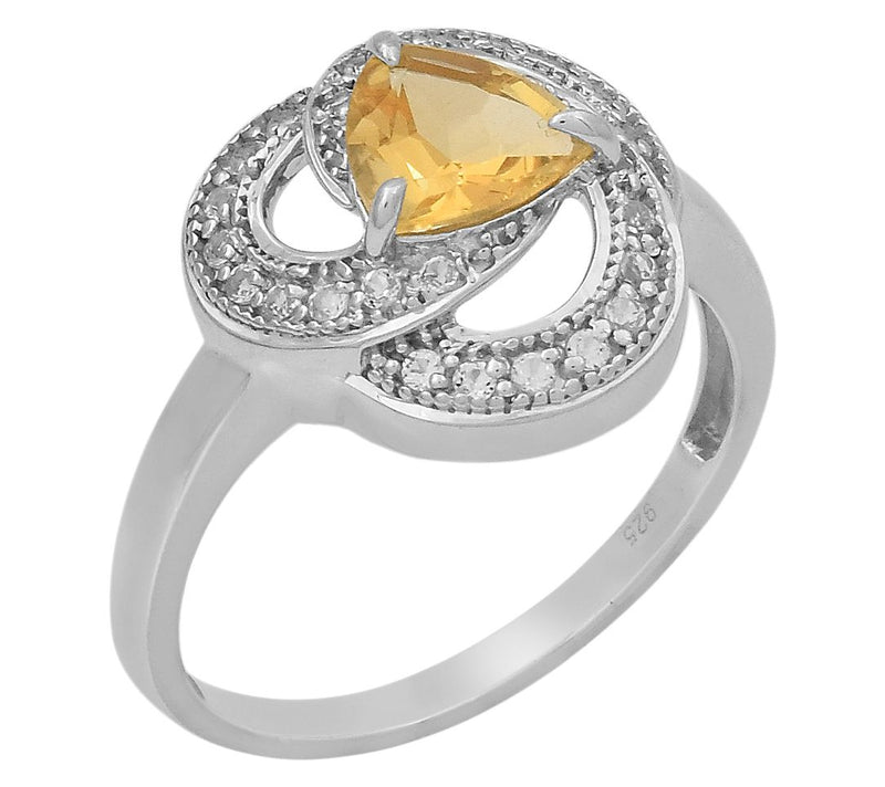 Affinity Gems Gemstone & White Topaz Ring, Sterling Silver — View 19