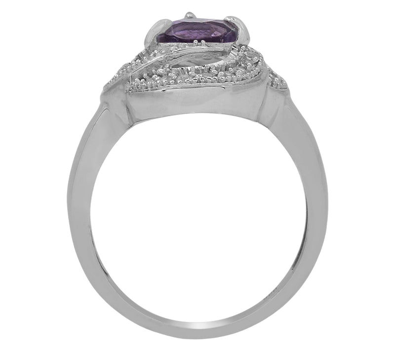 Affinity Gems Gemstone & White Topaz Ring, Sterling Silver — View 5
