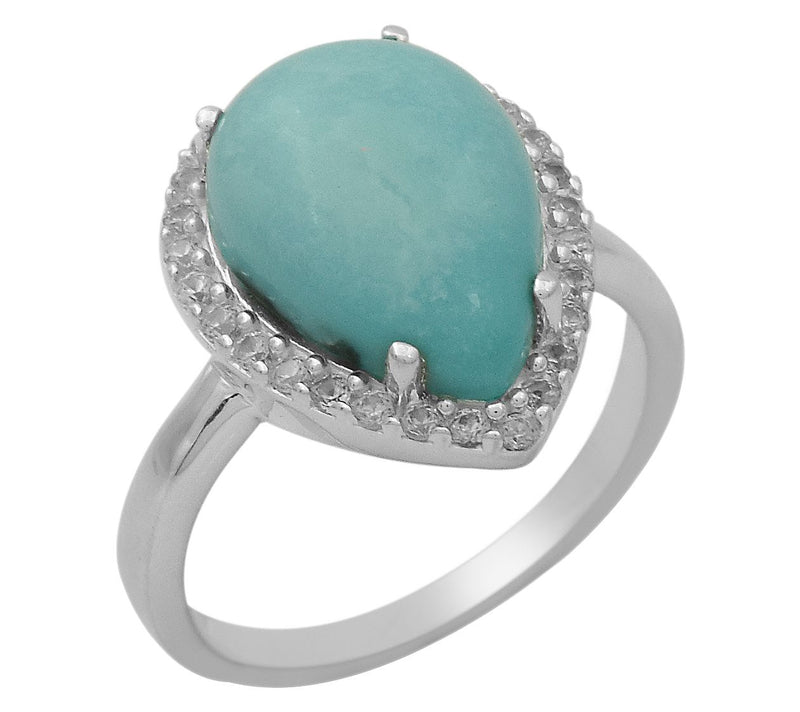 Affinity Gems Sleeping Beauty Turquoise & TopazRing, Sterling — Main view