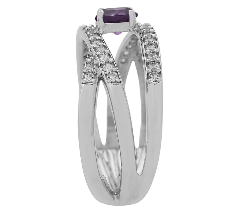 Affinity Gems Multi-Gemstone Split Band Ring, Sterling Silver — View 18