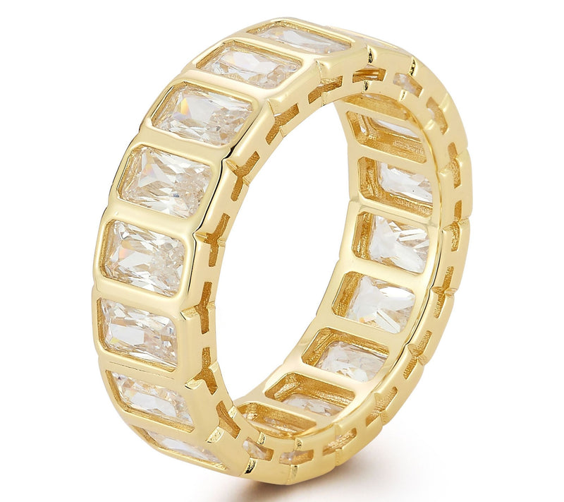 Rachel Zoe Radiant Cut Eternity Band Ring, Sterling — View 6