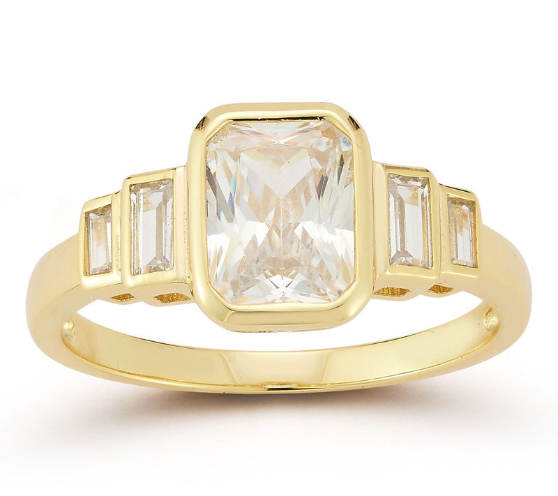Rachel Zoe Radiant Bezel Set Ring, Sterling Silver — View 5