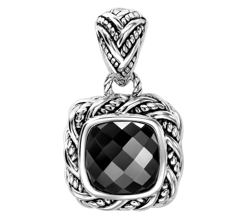 JAI Sterling Silver Legacy Woven Cushion Gemstone Enhancer — View 3