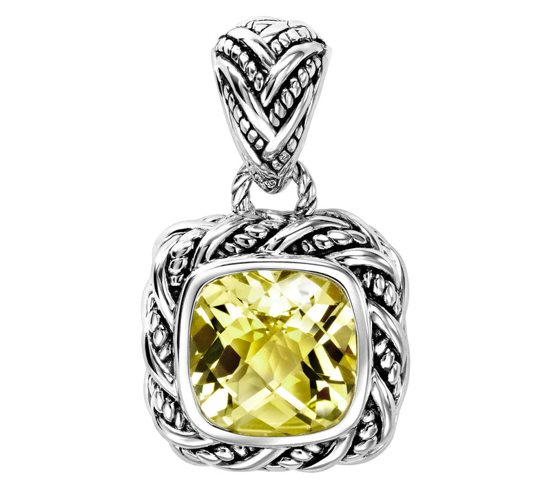 JAI Sterling Silver Legacy Woven Cushion Gemstone Enhancer — View 10