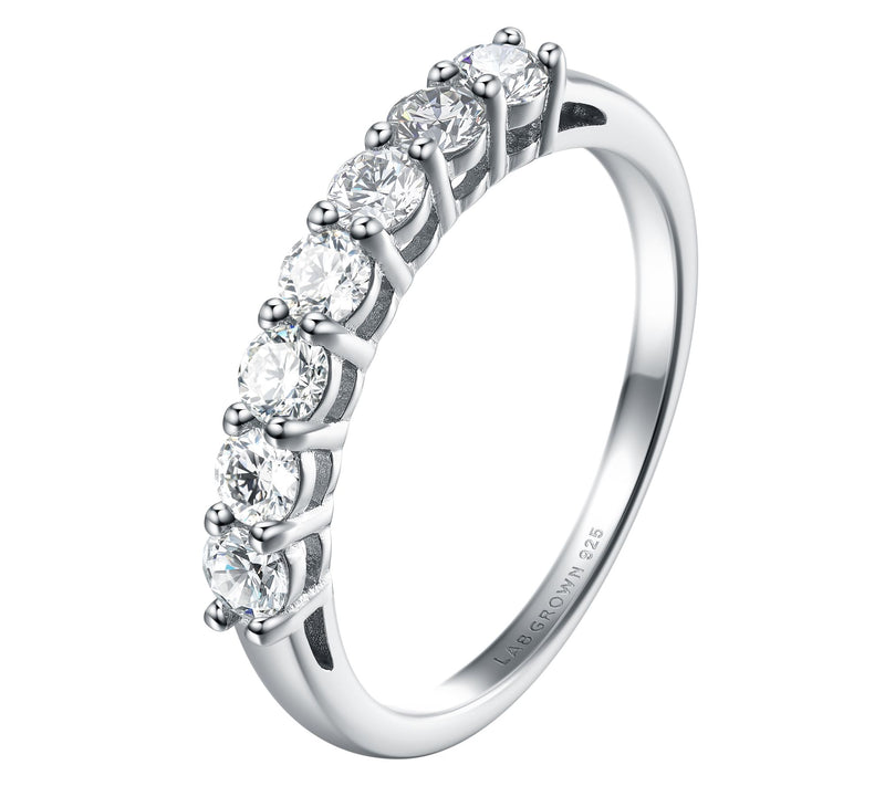 Fire Light 0.60 cttw Lab Grown Diamond Band Ring, Sterling — Main view