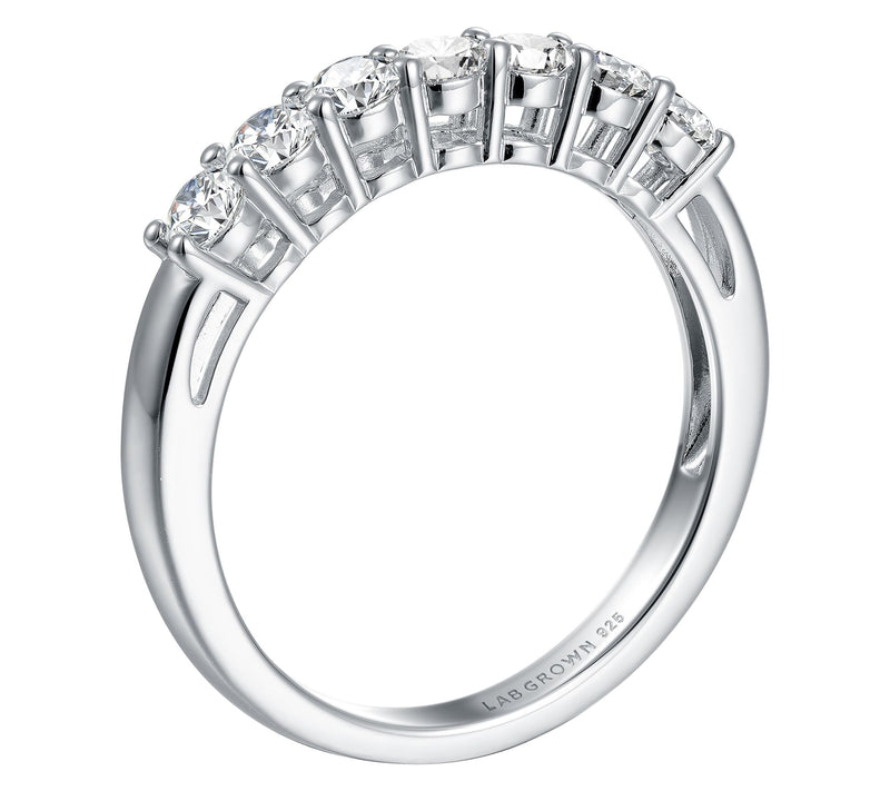 Fire Light 0.60 cttw Lab Grown Diamond Band Ring, Sterling — View 3