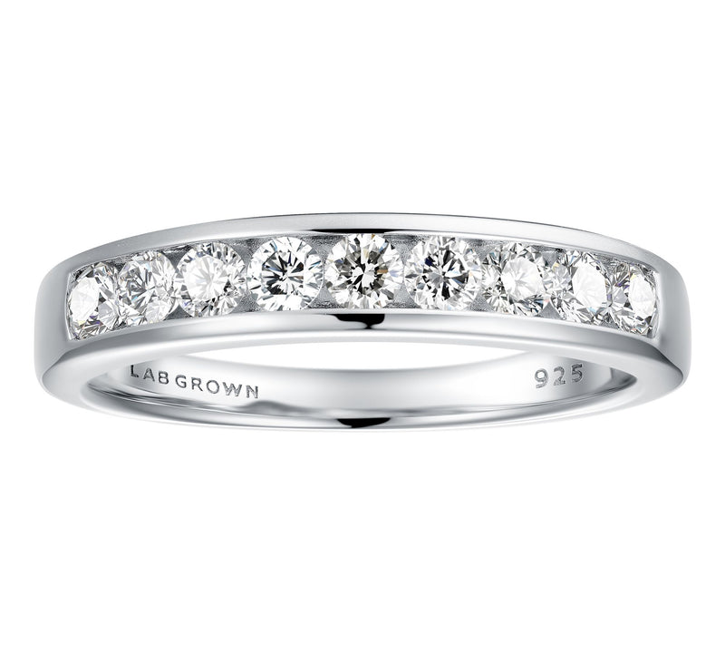 Fire Light 0.50 cttw Lab Grown Diamond Band Ring, Sterling — Main view